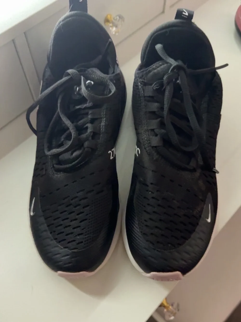 Nike Black & White Air Max 270 with Rhinestone Heel